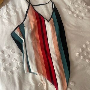 Express Striped Tank Top Open back in perfect condition